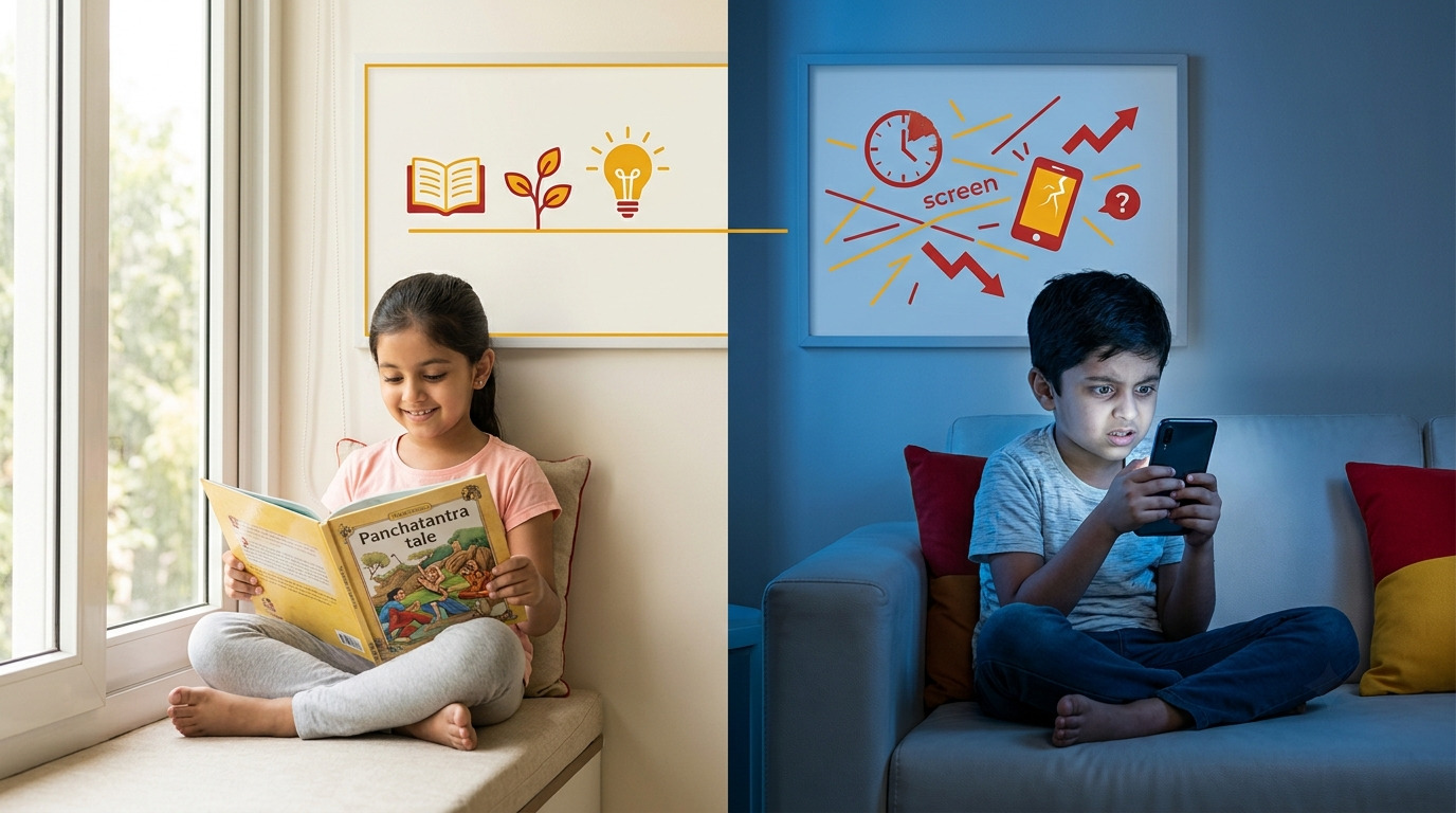 comparing screen addiction symptoms in kids with healthy screen habits